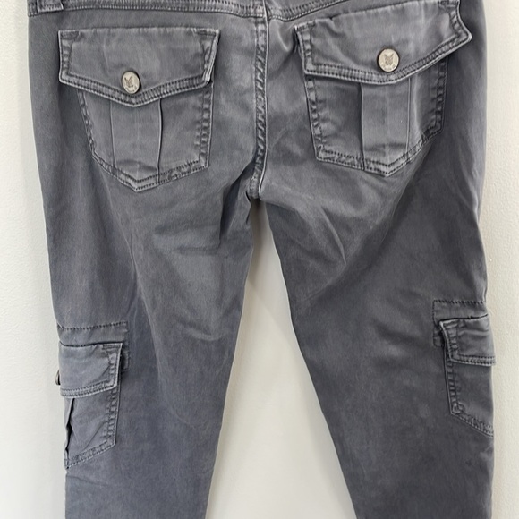 Vintage Frankie B. low rise 90’s Y2K gray cargo casual zipper leg pants size 25 - Picture 7 of 13